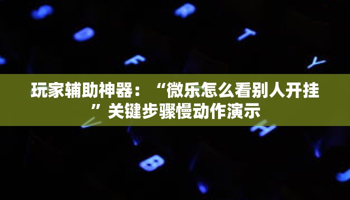 玩家辅助神器:“微乐怎么看别人开挂”关键步骤慢动作演示 玩家辅助神器:“微乐怎么看别人开挂”关键步骤慢动作演示