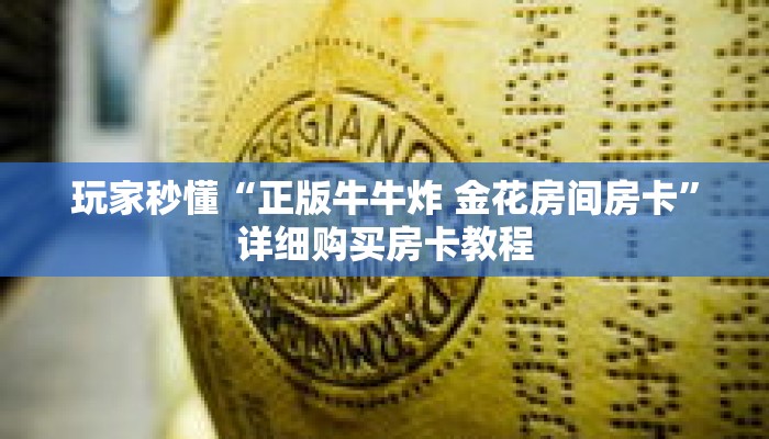 玩家秒懂“正版牛牛炸 金花房间房卡”详细购买房卡教程