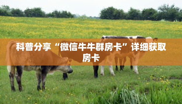 科普分享“微信牛牛群房卡”详细获取房卡