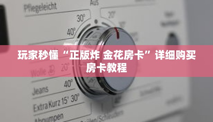 玩家秒懂“正版炸 金花房卡”详细购买房卡教程