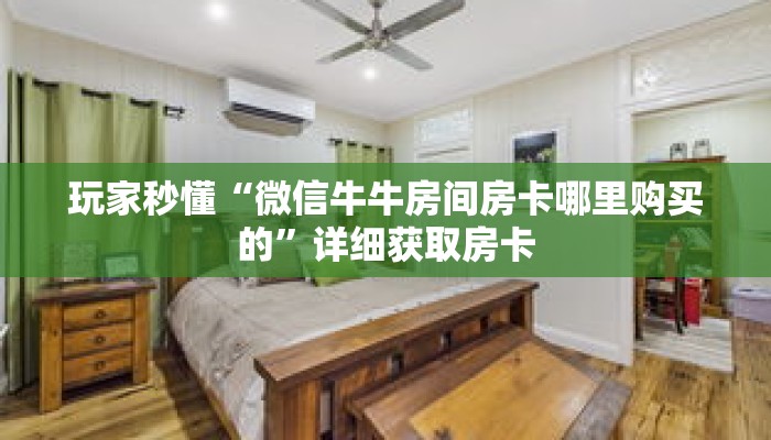 玩家秒懂“微信牛牛房间房卡哪里购买的”详细获取房卡