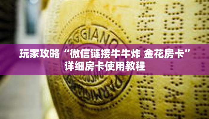 玩家攻略“微信链接牛牛炸 金花房卡”详细房卡使用教程